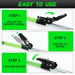 STARLEAPARTS ratcheting mechanism allows fast, adjustable tension.