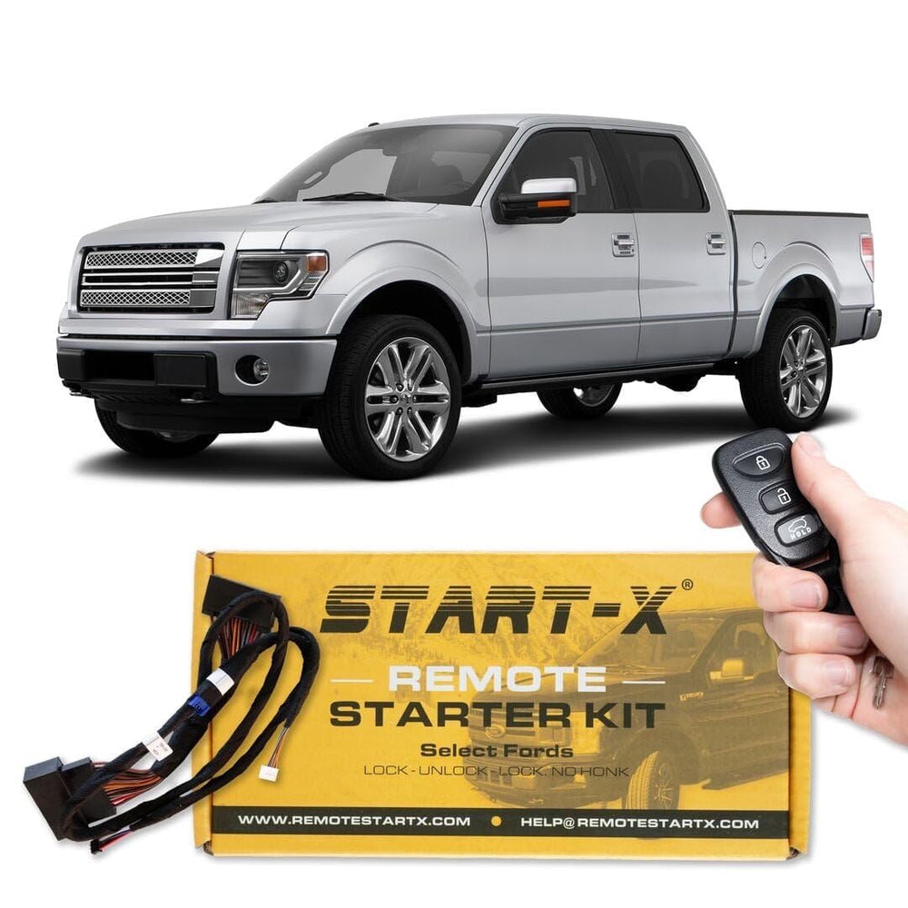 Start-X remote starter kit packaging for Ford models showing plug-and-play concept
