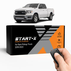 Start-X remote starter kit on RAM dashboard showing quick install ease.