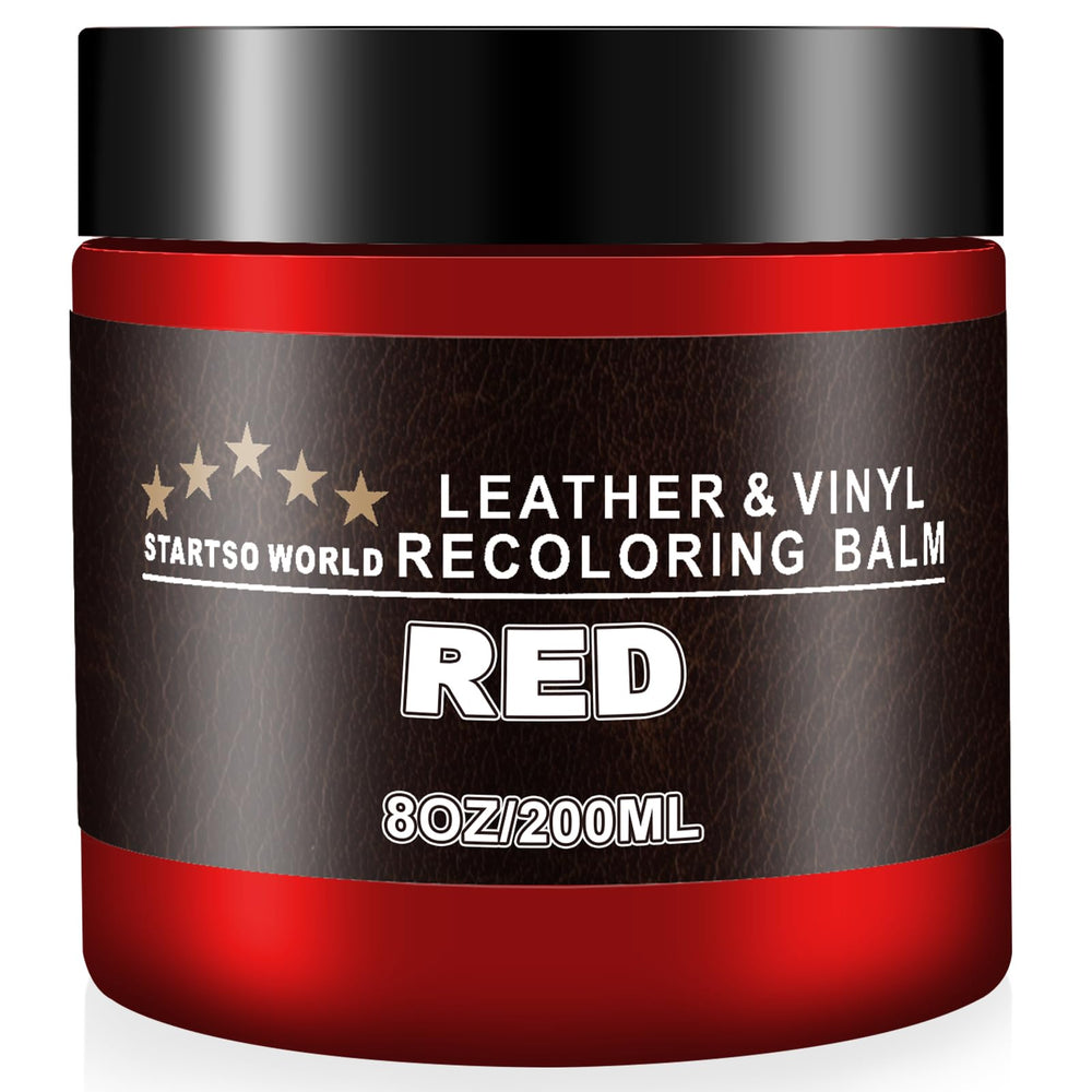 STARTSO WORLD leather recoloring balm bottle restores faded color on furniture