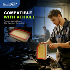 StaunchAuto multi-layer filtration captures dust and pollutants for cleaner interior air.