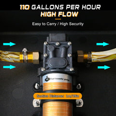Steauty 110GPH pump with hose assembly for efficient transfers