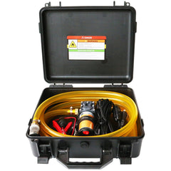 Steauty 12V fuel transfer pump in use for quick fueling