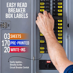 Steellabels blank 20-circuit sheet for custom labeling.