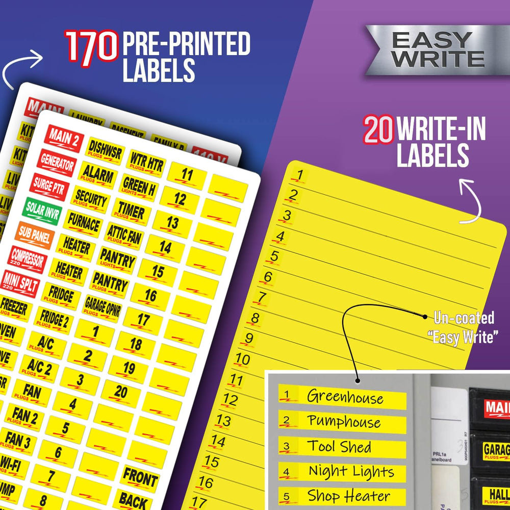 Steellabels pre-marked labels on sheets for fast setup.