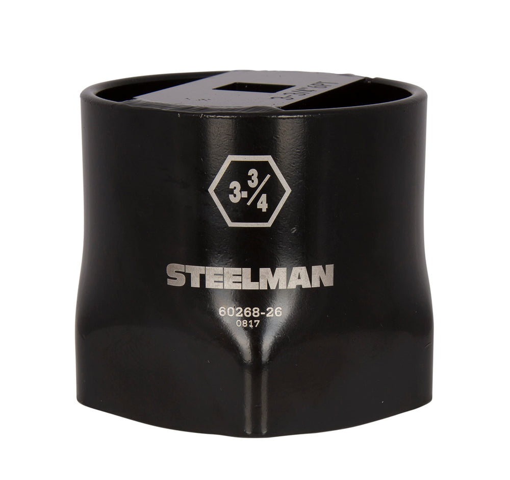 Steelman locknut socket in black finish for durable wheel nut work
