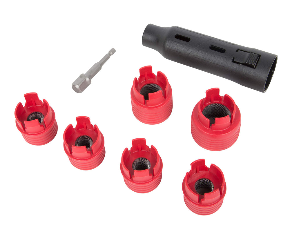 Steelman hex-to-square adapter enabling drill or impact tool use on wheel studs