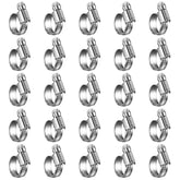 Steelsoft non-slip worm gear hose clamps pack shown for durable automotive and garden fittings