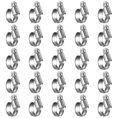 Steelsoft non-slip worm gear hose clamps pack shown for durable automotive and garden fittings