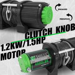 STEGODON 4500lb winch synthetic rope shown for safe, smooth pulls