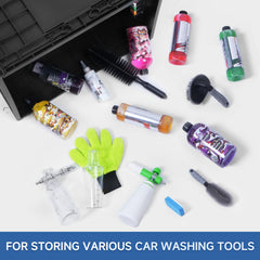 STEHEMO removable dividers enable custom compartments for detergents, towels, and brushes.