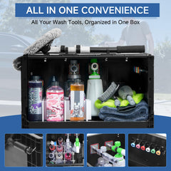 STEHEMO trunk organizer in a car boot showcasing tidy storage.