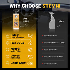 Stemni detailing brush reaches seams for thorough cleaning of creases.