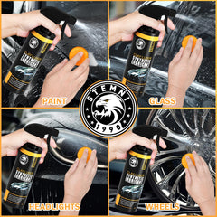 Stemni disposable gloves prepared for hands-on detailing tasks.