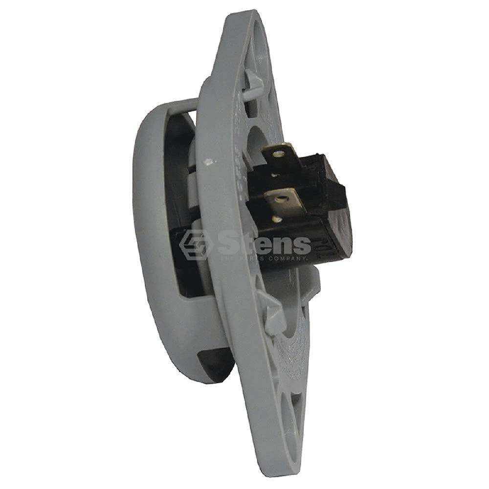 Stens seat switch close-up for Grasshopper 183870 gray model
