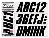 Stiffie Shift black 3in decal set provides bold, readable vessel registration.