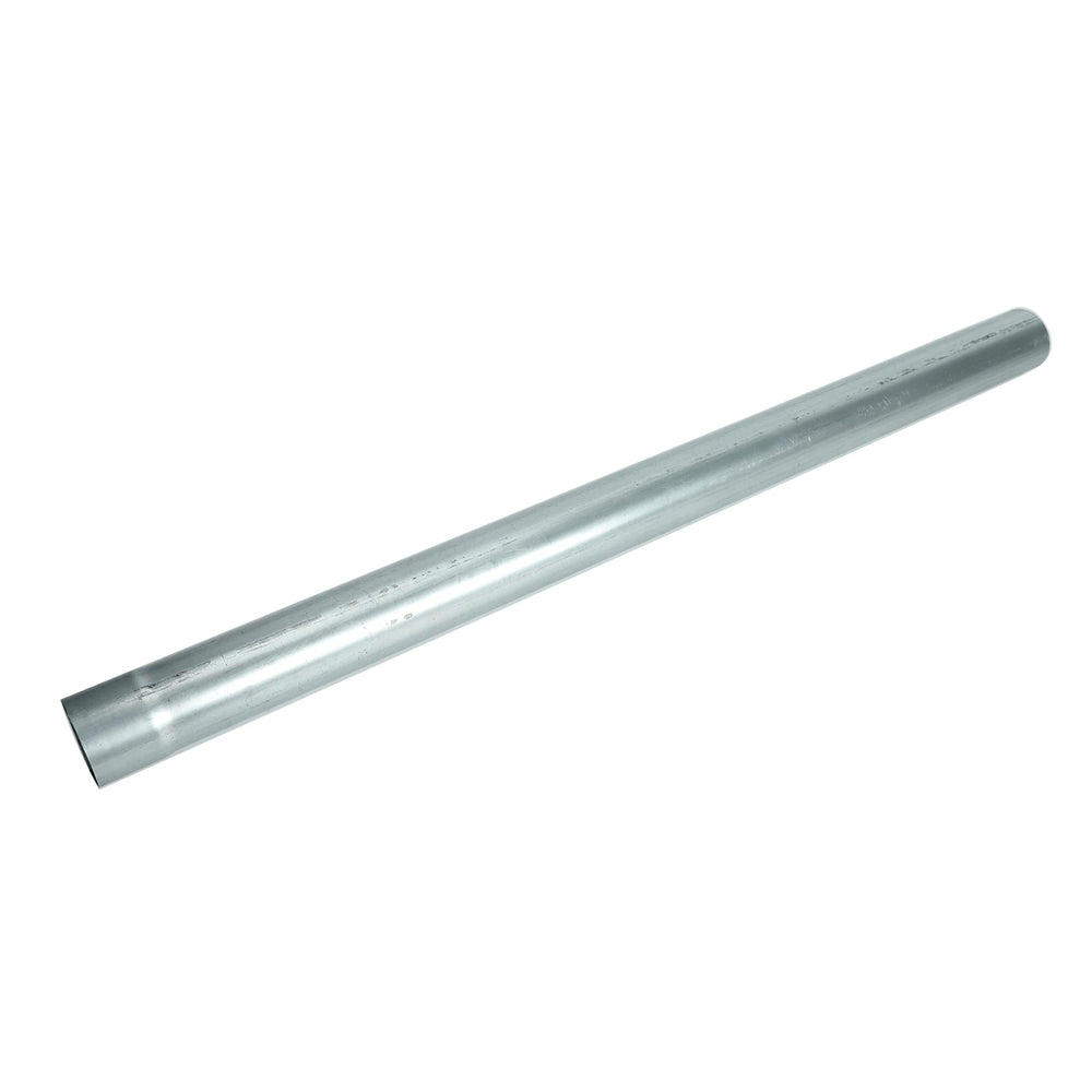 STMGW silver galvanized straight exhaust pipe, 3in OD, 4ft for durable routing.