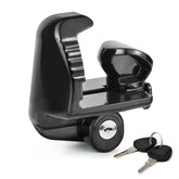 Stochastic Box trailer lock front view highlighting rugged build for tow-away protection