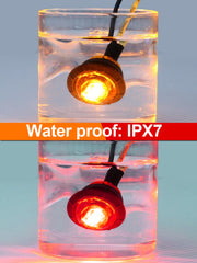 Bullet-style STODER marker light supports quick vehicle outlining