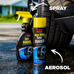 Stoner Car Care More Shine Tire Finish rain-resistant shine lasting through wet weather