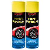 Stoner More Shine Tire Finish spray restores deep black tires with a non-greasy, durable shine