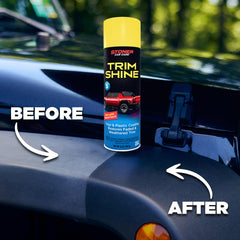 Stoner Car Care Trim Shine on bumpers and mirror housings for renewed look
