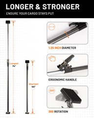 Strapinno easy-setup cargo bar speeds securing cargo on trips.