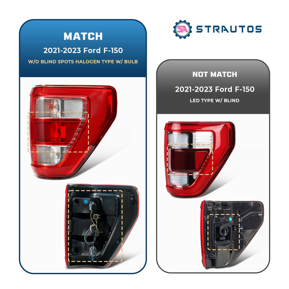 STRAUTOS tail light bulbs included close-up for immediate use