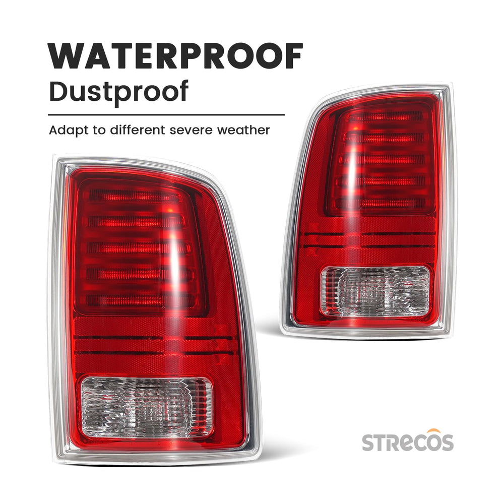 STRECOS tail light pair with bulbs and harness for direct replacement