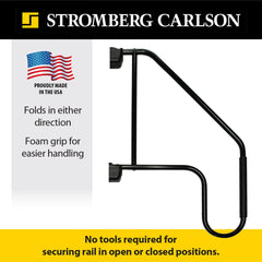 Stromberg Carlson AM-533 black powder-coated aluminum for weather durability.