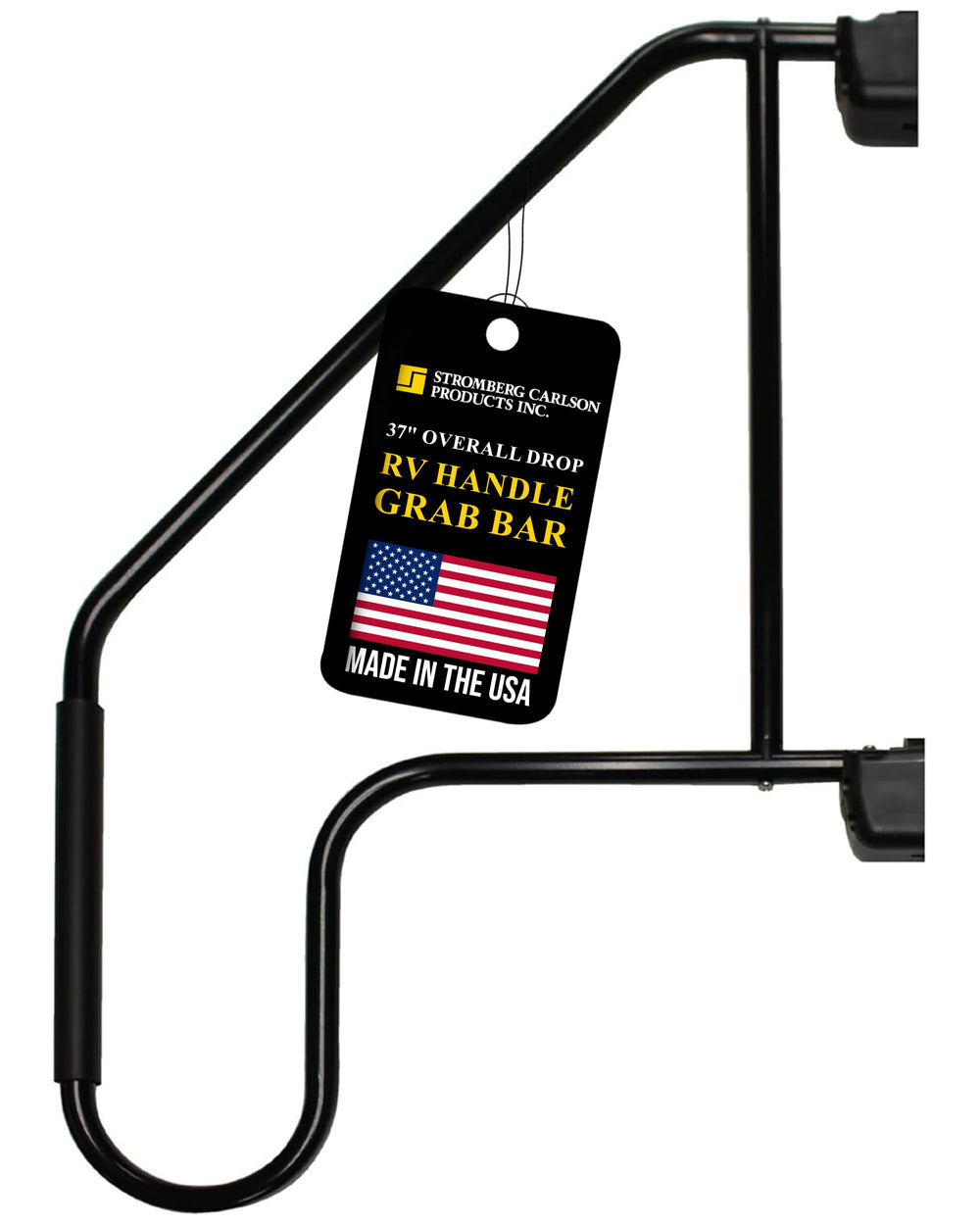 Stromberg Carlson AM-533 extended rail beside RV door for stable entry.