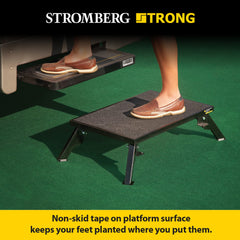 Stromberg Carlson sturdy 1.75-inch foot plates enhance stability on soft surfaces