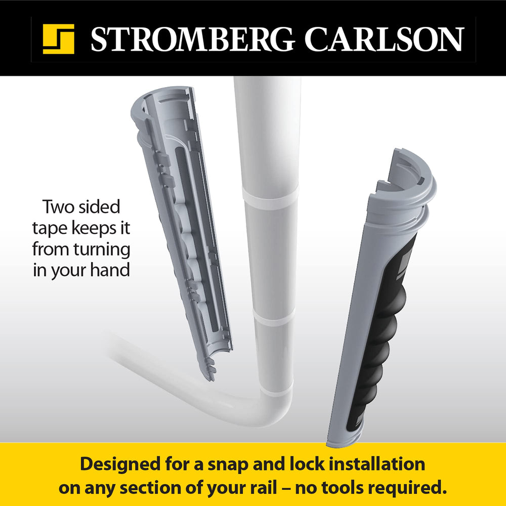 AM-01 9-inch rubber grip length shows cushioned surface for comfortable RV entry