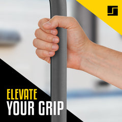 Textured grip surface enhances stability on damp rails