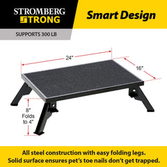 Stromberg Carlson non-skid tape on platform surface for secure footing