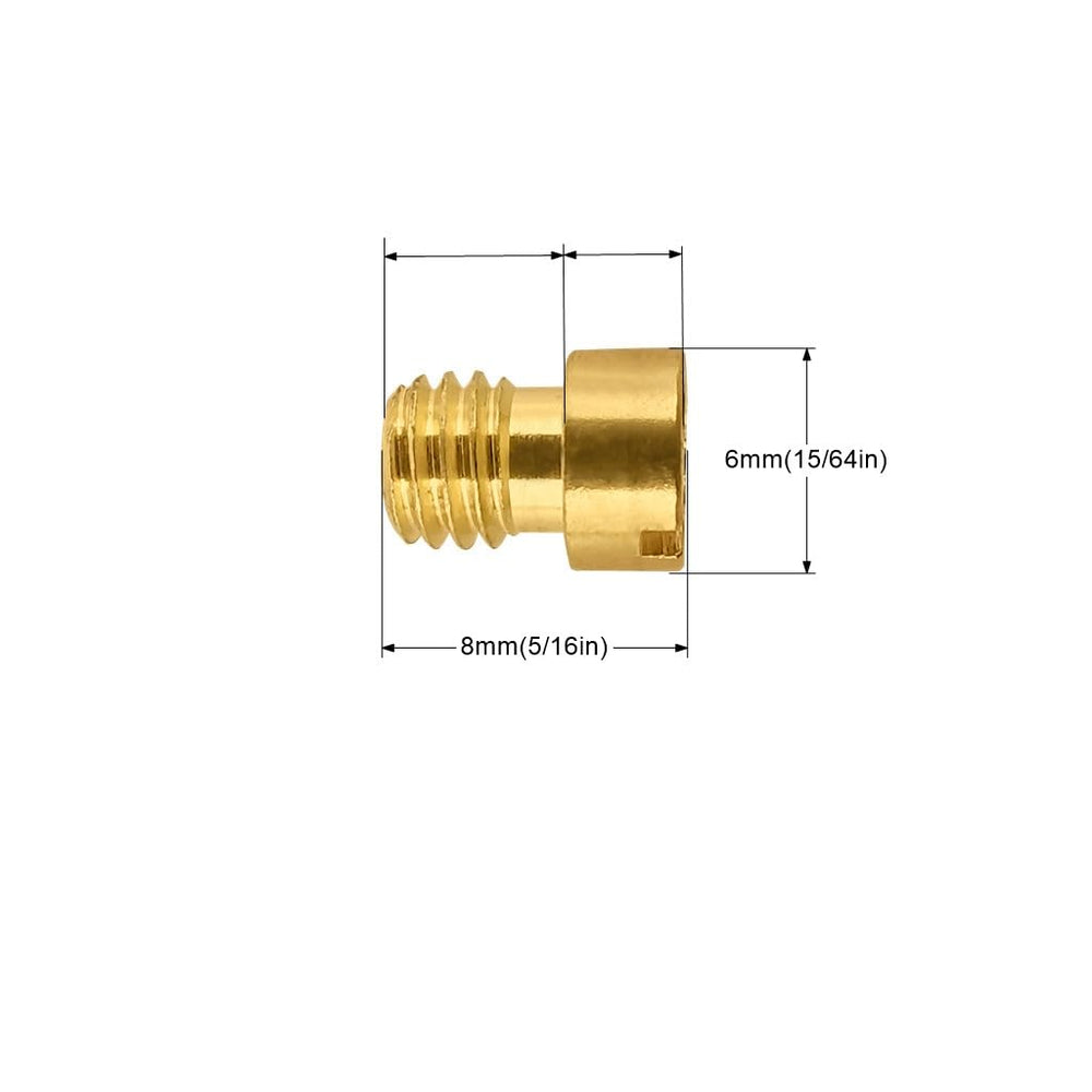 Strongthium pilot slow jets set for fine idle adjustment.