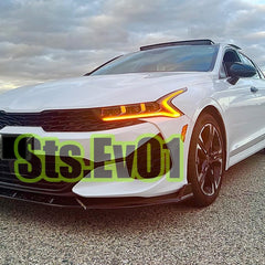 Sts.Ev01 Kia K5 front splitter side view showing sleek profile
