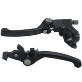 Stylemafia black folding clutch lever close-up for smooth control on 7/8 inch handlebars