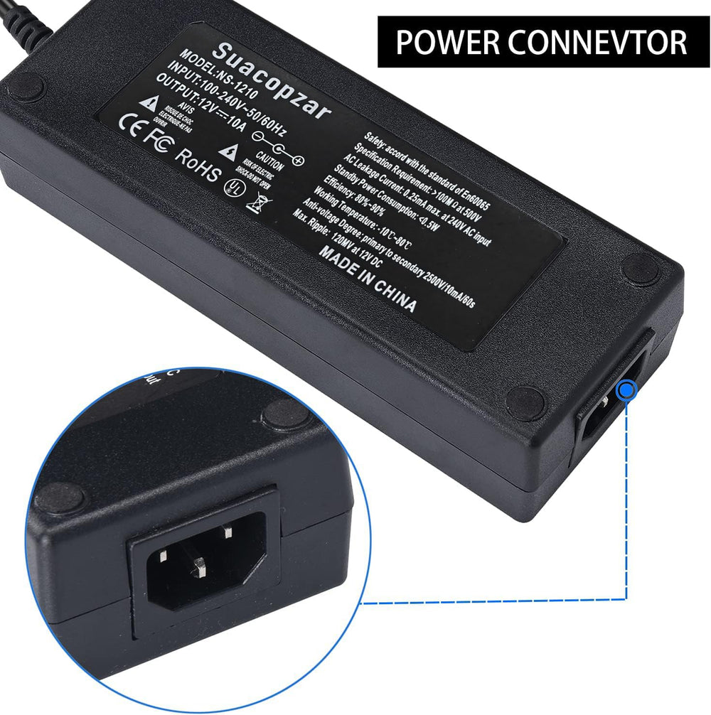 Suacopzar 12V DC output powers GPS and dash cams.