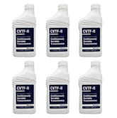 Subaru CVTF-II fluid green bottle demonstrates OEM quality for smoother CVT shifts.