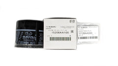 Subaru oil filter 15208AA100 close-up for clean engine oil during service