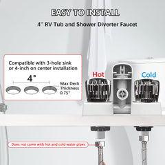 SUBEIXI outdoor RV shower kit suitable for campgrounds and travel trailers