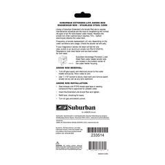 Suburban anode rod installation closeup demonstrates easy mounting steps