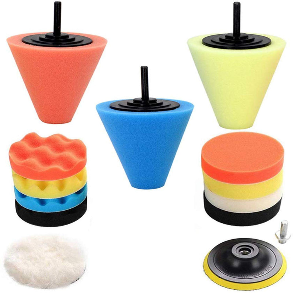Sudopru car buffing kit with drill-foam pads delivers versatile polishing for metal, plastic, and glass.