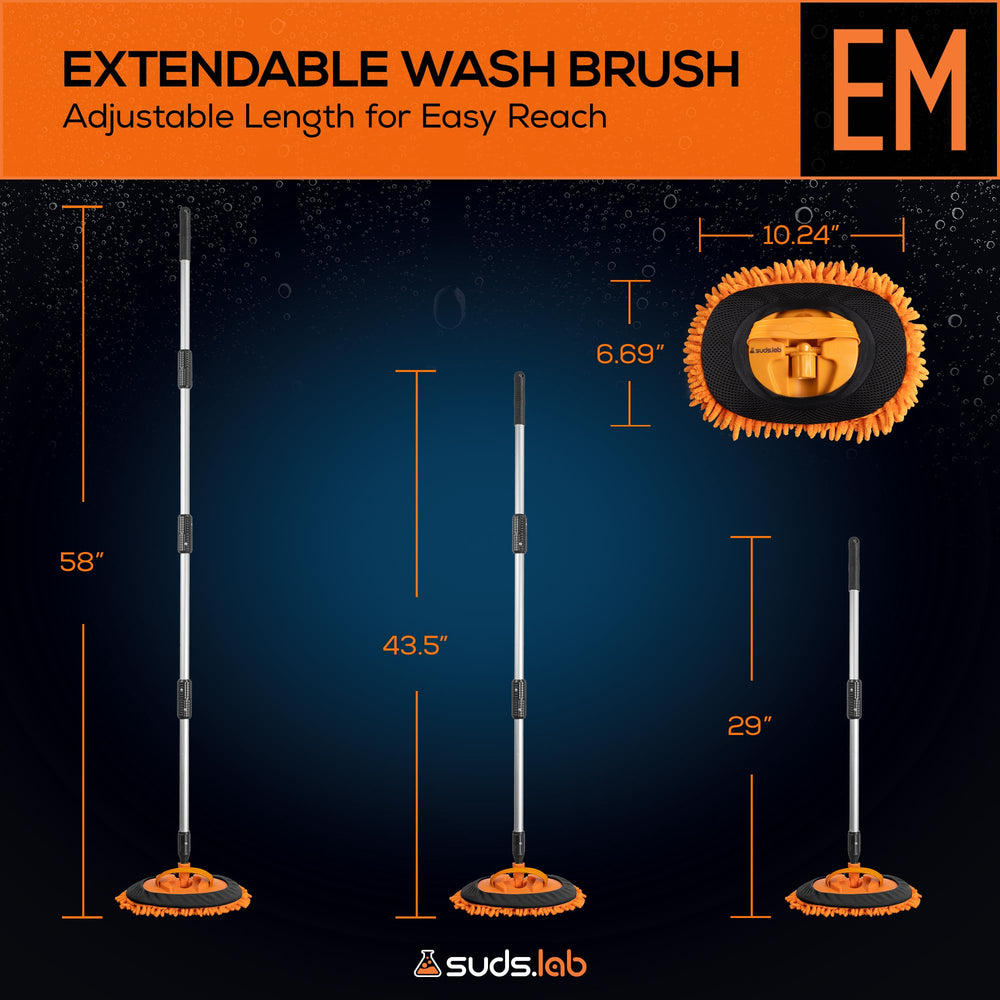 Suds Lab EM lightweight ergonomic handle reduces hand fatigue