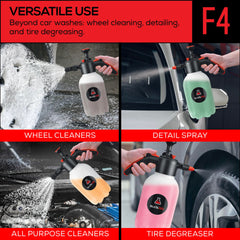 Suds Lab F4 foaming sprayer ergonomic handle for comfortable precision cleaning