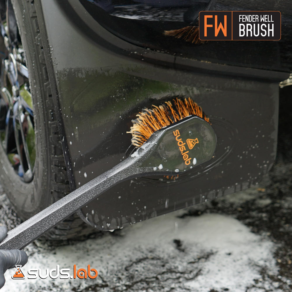 Suds Lab FW Soft Bristles are gentle on surfaces while covering large areas quickly.