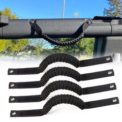 Sukemichi Bronco grab handles paracord roll bar black with secure grip for off-road entry