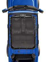 Sukemichi Ford Bronco sunshade front view showing full-length mesh coverage.