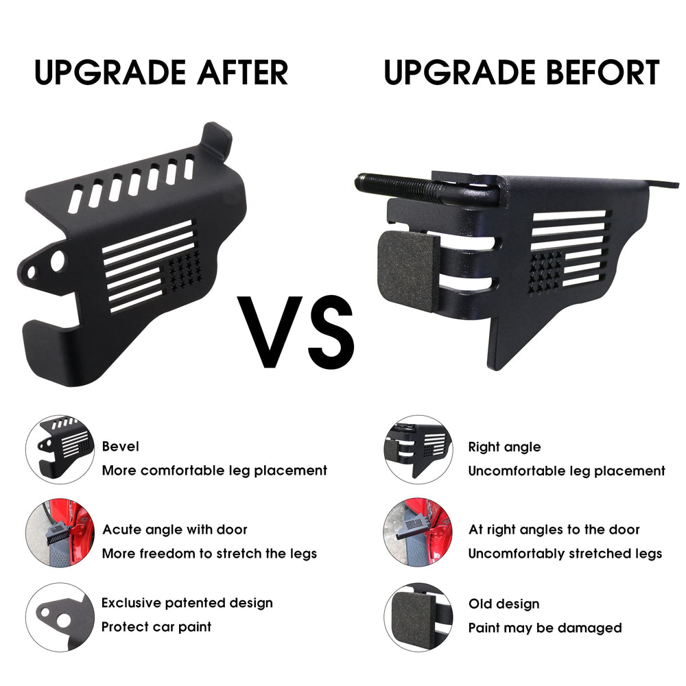 Sukemichi matte black powder coat finish protects door hinges